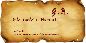 Gáspár Marcell névjegykártya